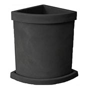 Quadrant-Circle Flower Pot - Black